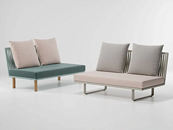 Modular garden sofa with fabric upholstery KETTAL Bitta factory KETTAL from Italy