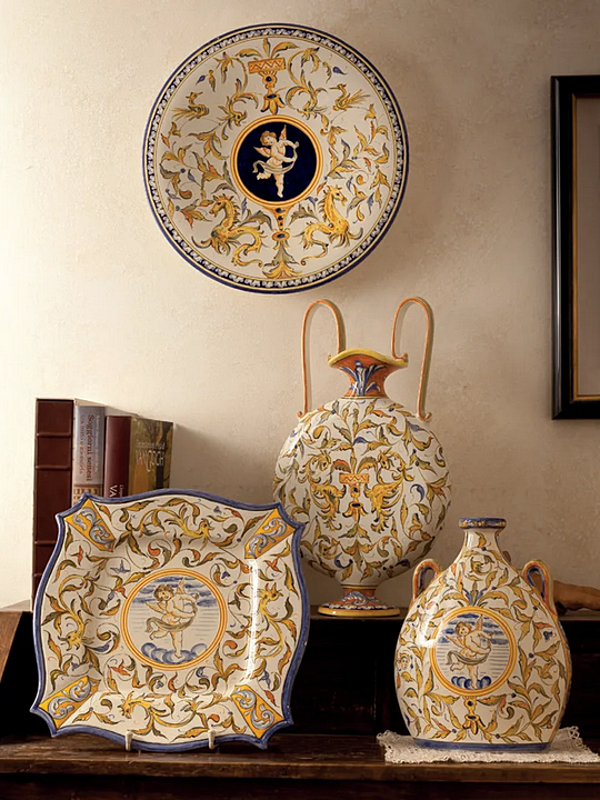 Handmade ceramic vase Raffaello L_Antica Deruta RF/1197/50 factory L'Antica Deruta from Italy. Foto №2