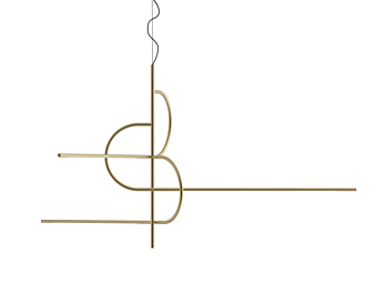 LED pendant lamp in brass Key to Heaven Gallotti&Radice LED pendant lamp in brass Key to Heaven Gallotti&Radice factory Gallotti & Radice from Italy
