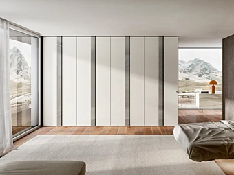 Sectional wardrobe with groove design LAGO 1189 Sectional wardrobe with groove design LAGO 1189 factory LAGO from Italy