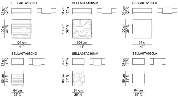 Low square coffee table in marble by i 4 Mariani Sella factory i 4 Mariani from Italy. Foto №3