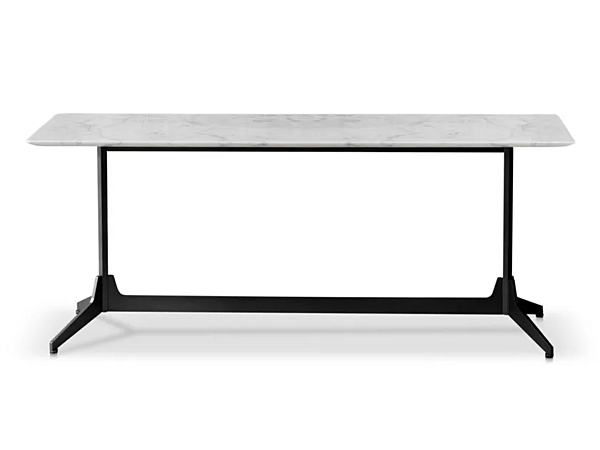 Rectangular Carrara Marble Console Table Saba Hexa factory SABA from Italy. Foto №1