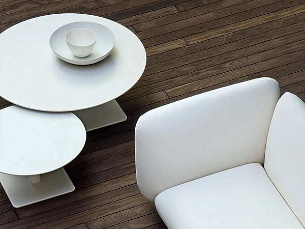 Height Adjustable Round Coffee Table Giro PAOLA LENTI factory PAOLA LENTI from Italy. Foto №3