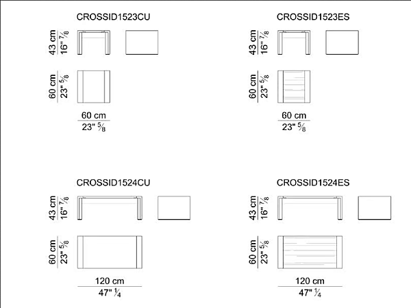Rectangular wooden coffee table Crossing i 4 Mariani factory i 4 Mariani from Italy. Foto №3