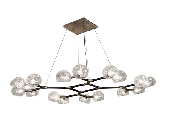 Brass pendant lamp Horus II BRABBU factory BRABBU from Italy. Foto №1