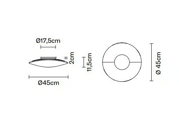 LED wall light made of blown glass Loop Fabbian factory Fabbian from Italy. Foto №6