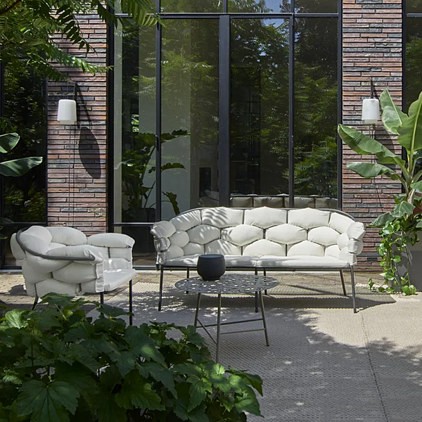 Two-Seater Garden Sofa with Fabric Upholstery LIGNE ROSET Serpentine 10262096-10262097 factory LIGNE ROSET from Italy. Foto №3