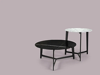Round marble coffee table Borzalino Bseries for living room B160, B161 Round marble coffee table Borzalino Bseries for living room B160, B161 factory Borzalino from Italy