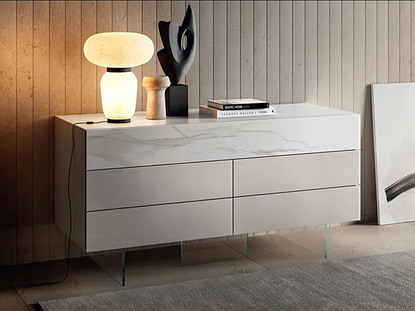 Glass chest of drawers LAGO 36E8 0709 0709 factory LAGO from Italy. Foto №1