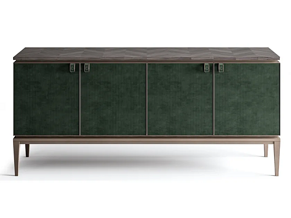 Wood Veneer and Nabuk Sideboard Dragonfly CPRN HOMOOD D626 factory CPRN HOMOOD from Italy. Foto №1