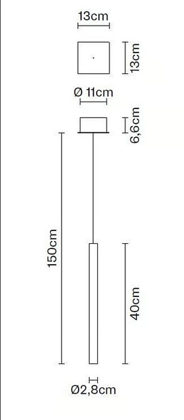 LED pendant lamp made of borosilicate glass Fabbian Tooby Multispot factory Fabbian from Italy. Foto №6