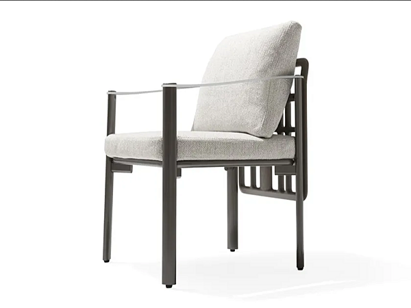 Garden fabric easy chair with armrests GIORGETTI Aldia 91070, 91071 factory GIORGETTI from Italy. Foto №1