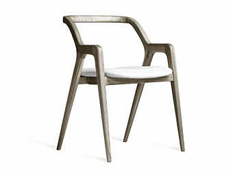 Solid Wood Armchair with Upholstered Back DALE Breve C 642 factory DALE from Italy