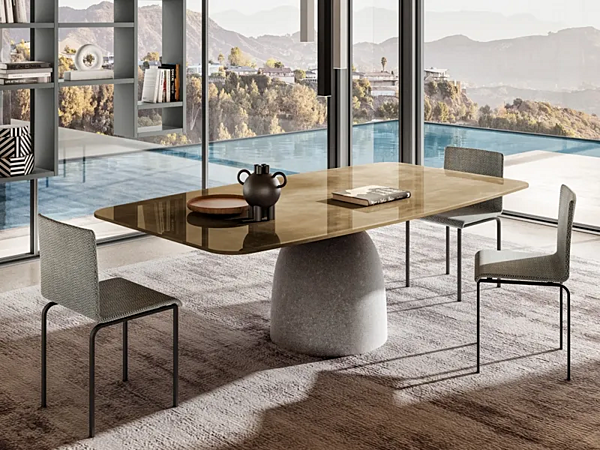 Rectangular dining table Janeiro XGlass LAGO factory LAGO from Italy. Foto №1
