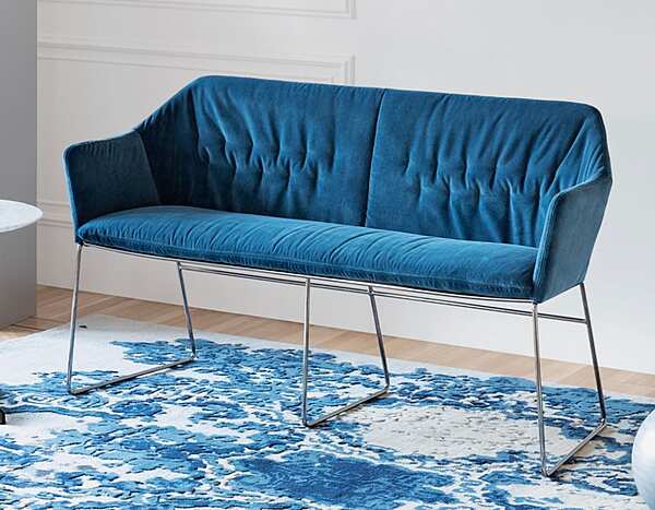 2 Seater Fabric Garden Sofa with Removable Cover Saba New York Outdoor factory SABA from Italy. Foto №2