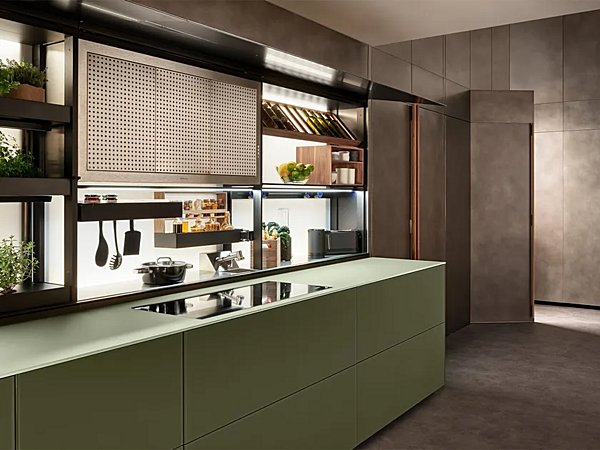 Glass Fitted Kitchen Artematica Vitrum by Valcucine with New Logica factory VALCUCINE from Italy. Foto №6