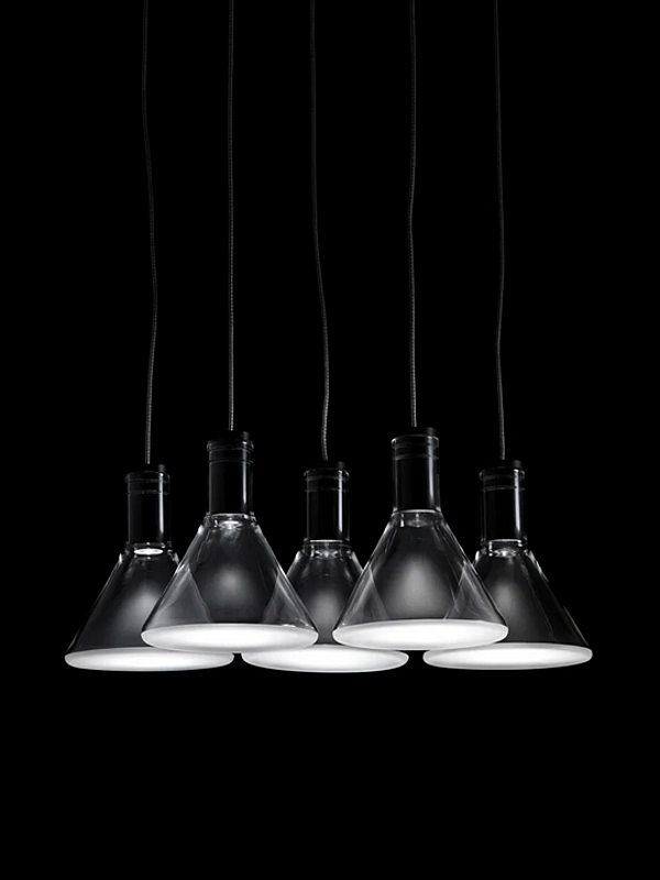 LED pendant lamp made of borosilicate glass multispot design Fabbian Polair collection factory Fabbian from Italy. Foto №9